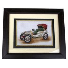 Marble Tile Painting Vintage Car Mmipf