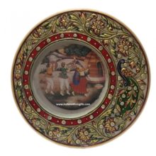Marble Photo Frame 9" Peacock Fine