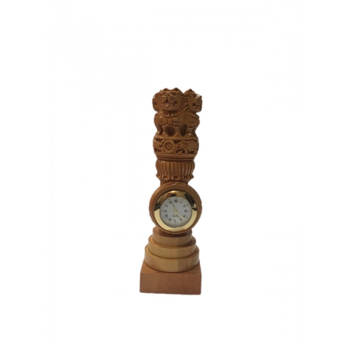 Wooden Ashoka Stambh+Clock+SB