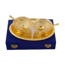 Epns Yellow Cutlery Set with Tray