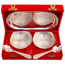 Epns Bowl & Spoon with Tray