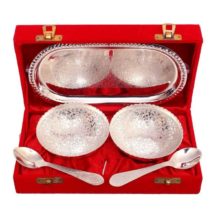 Epns Bowl & Spoon with Tray