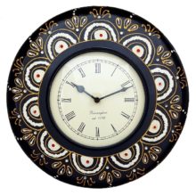 Ethnic Clock Black Design Wall Hanging Clock