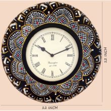 Ethnic Clock Black Designer Wall Hanging Clock