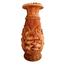 wooden flower vase